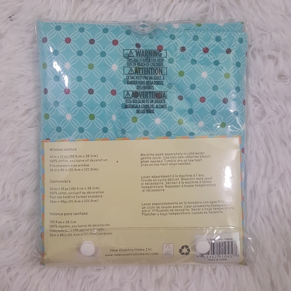 Spotty Owls Window Valance 60ix15 - Picture 7 of 9